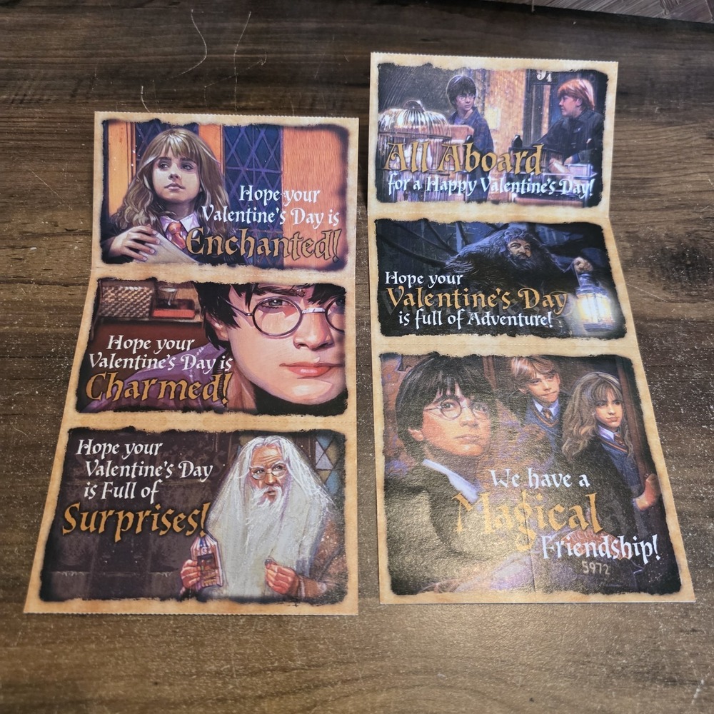 Paper Magic Group Harry‎ Potter Valentines Day Cards Lot of 6 Classroom Exchange